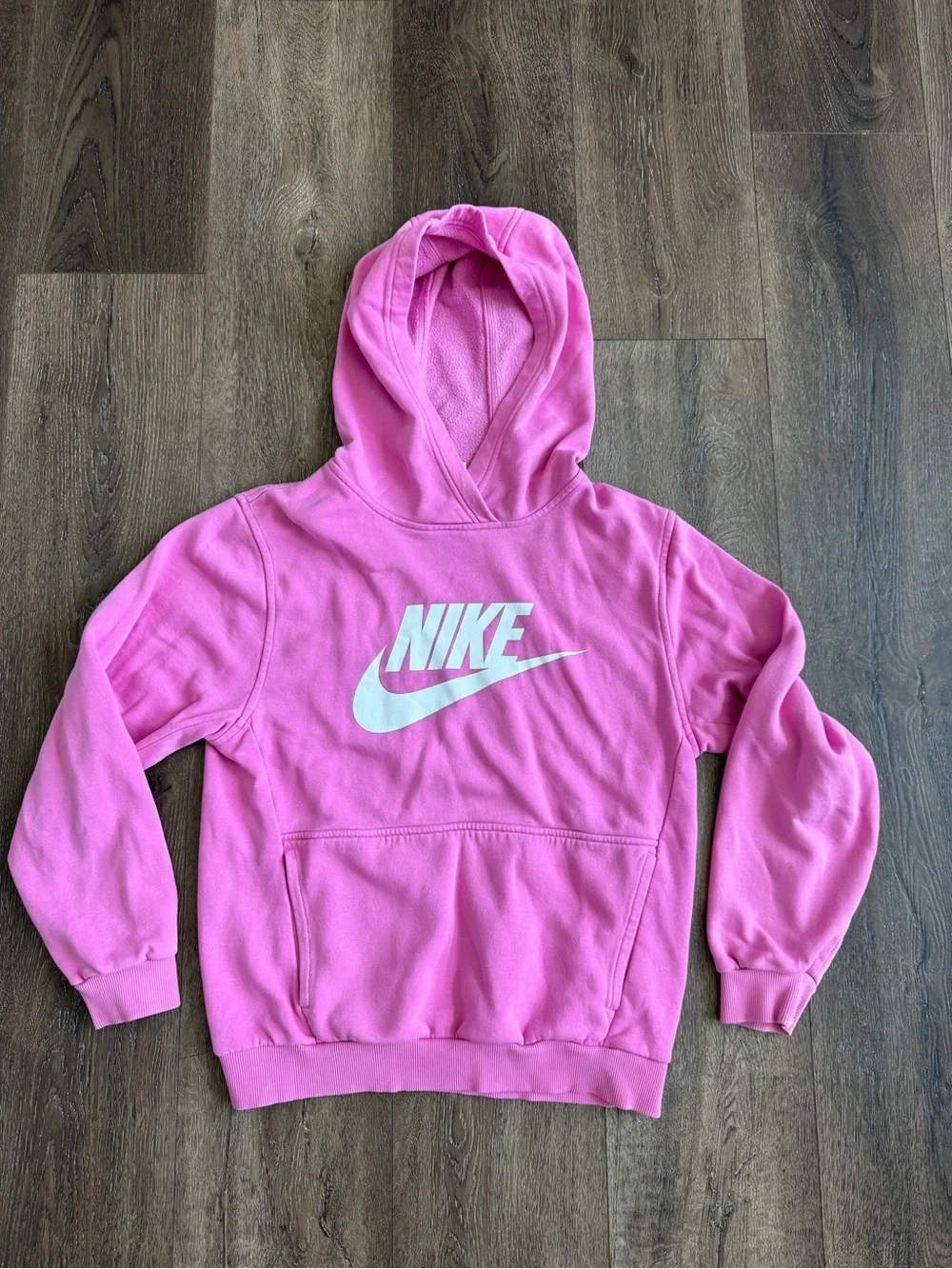 Nike Kids Pink Logo Hoodie Youth Size Large
